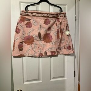 Floral Pink Wrap Skirt